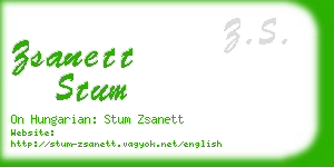 zsanett stum business card